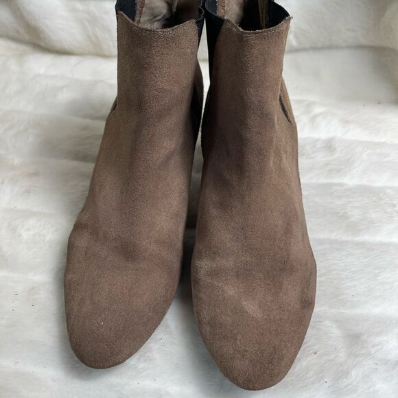Sam Edelman light brown leather suede ankle boots black  with elastic si… - Picture 2 of 12
